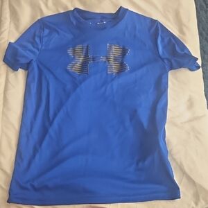 Under Armour Blue Short Sleeve Tee with Iconic Logo